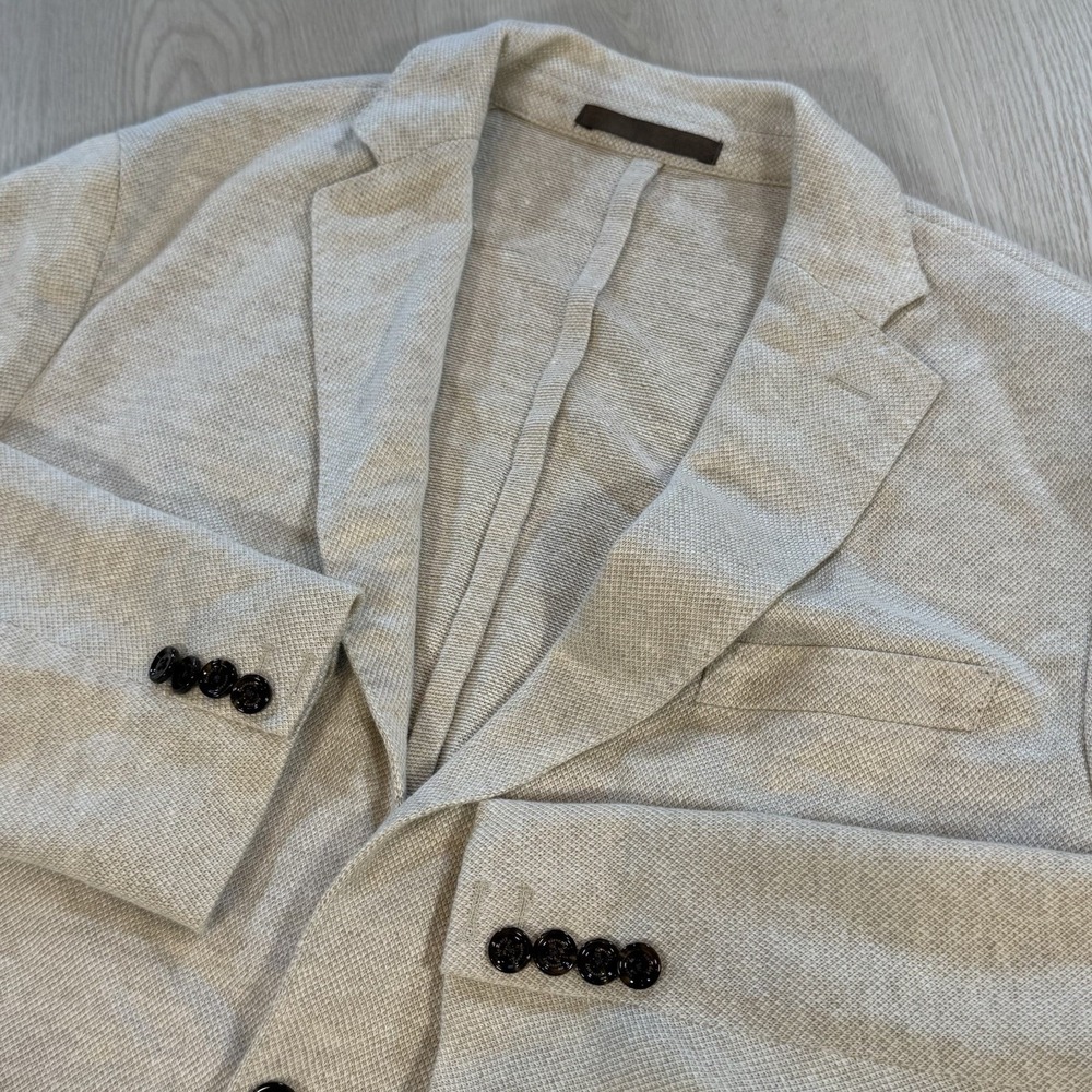 Eleventy Beige Linen Blazer Size 56 Linen & Polyamide